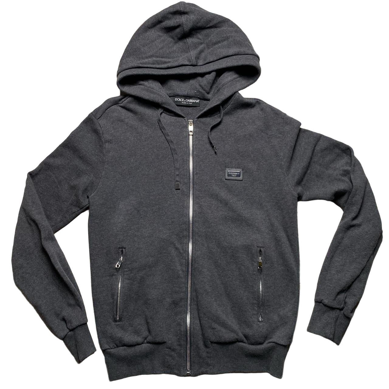 Dolce & Gabbana Grey Full Tracksuit with Silver Plaque (S)