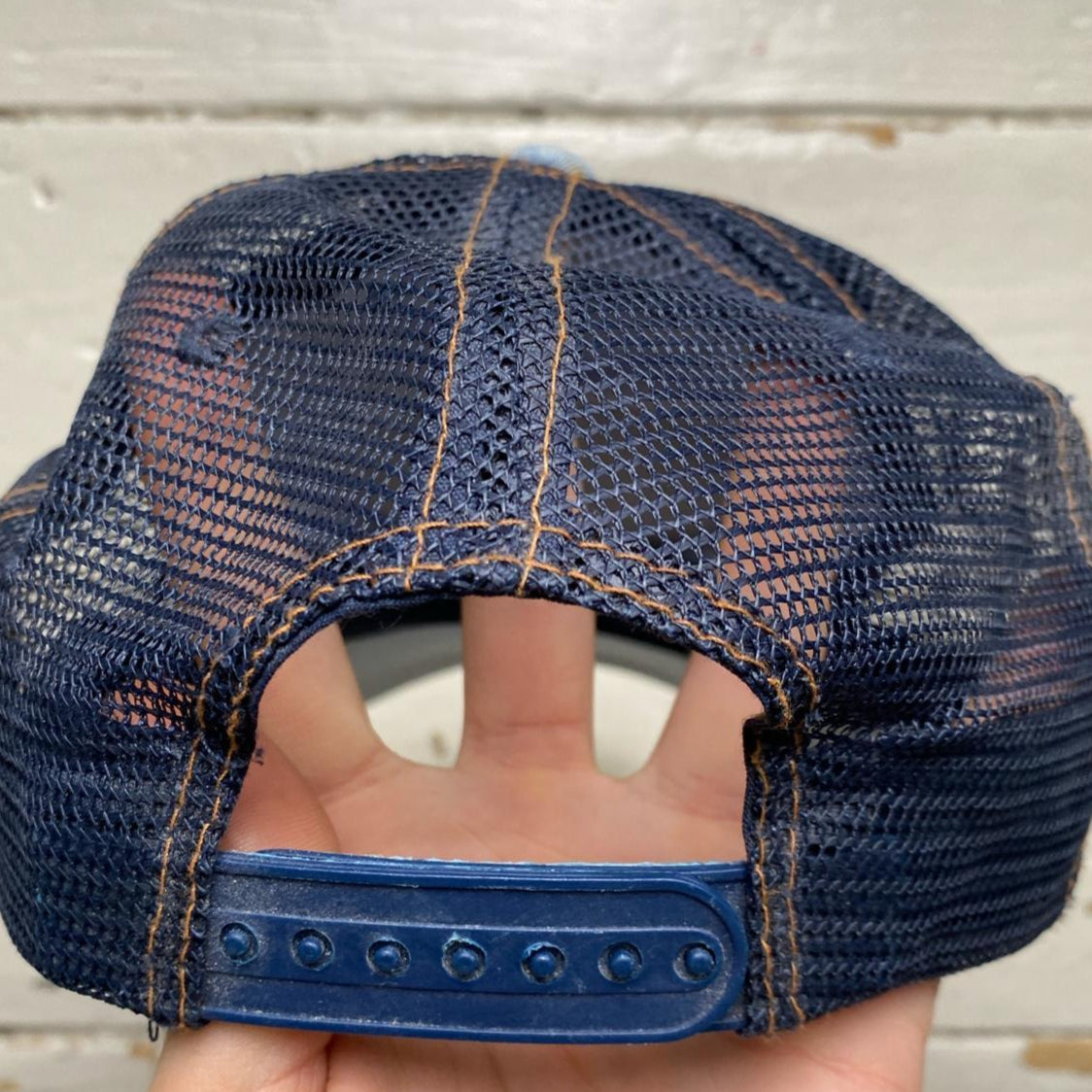 Von Dutch Denim and Light Blue Trucker Cap
