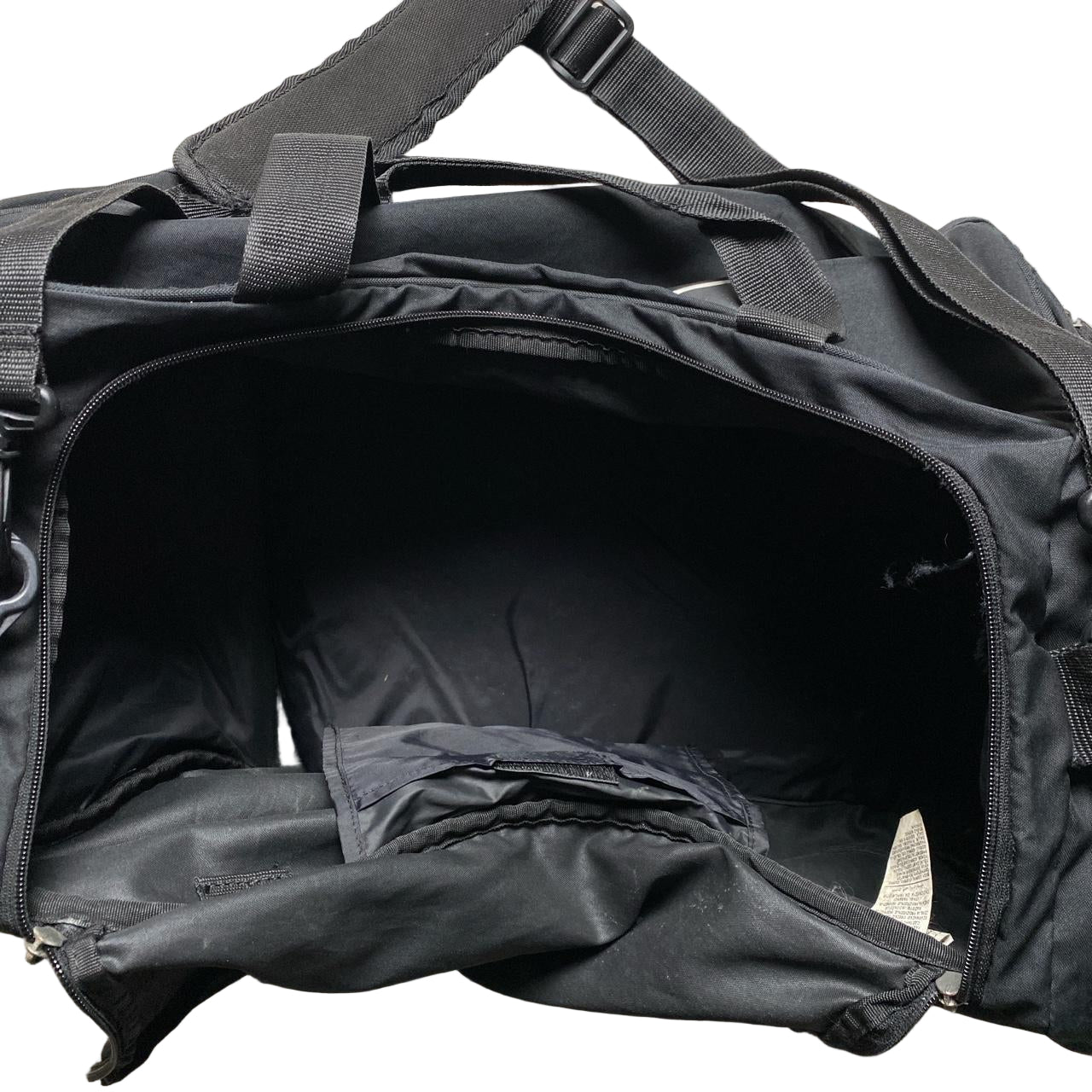 Nike Swoosh Black and White Duffel Bag