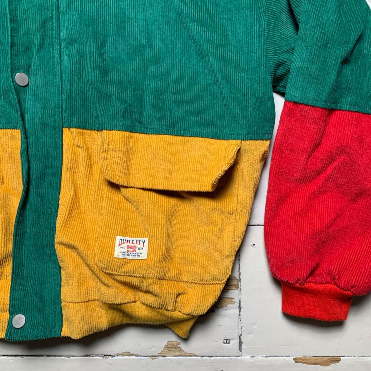 Vintage Corduroy Multi Colour Hoodie Jacket
