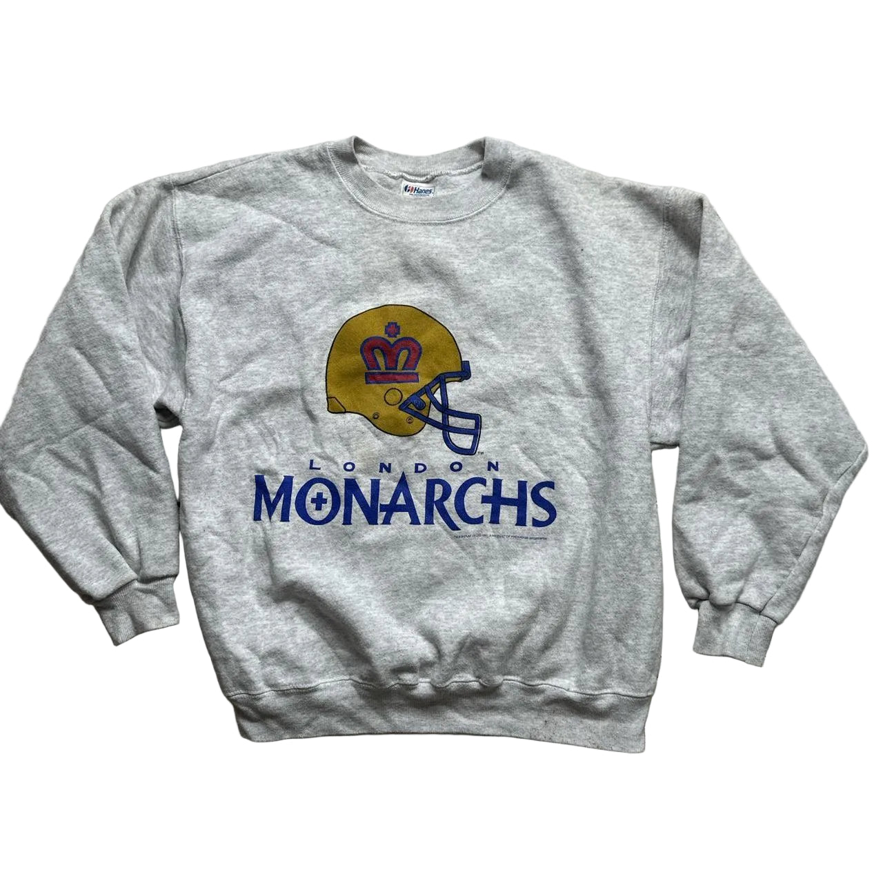 London Monarchs Vintage Hanes 1991 Grey Jumper (XL)