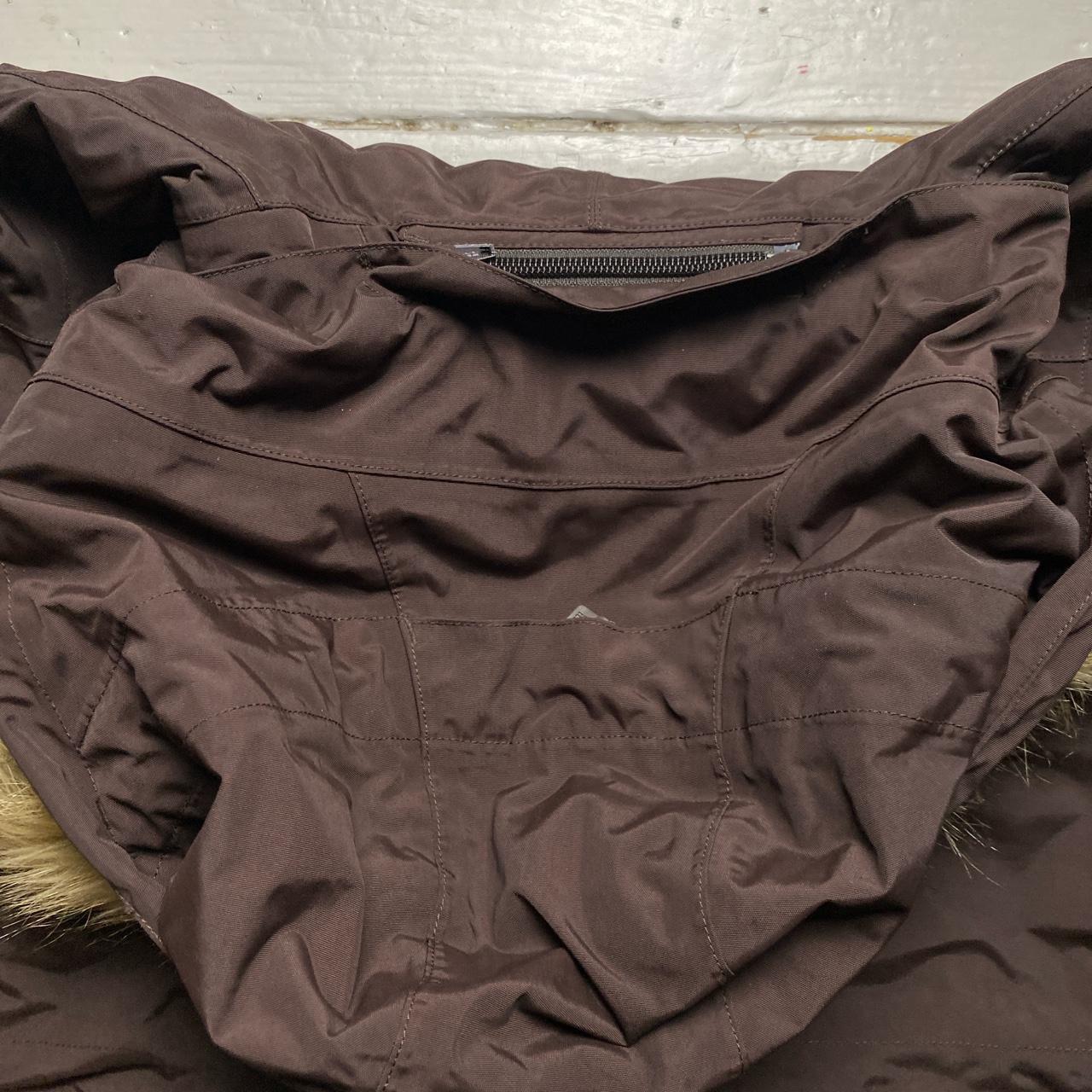 The North Face Brown Fur Hood Womens Parka Coat