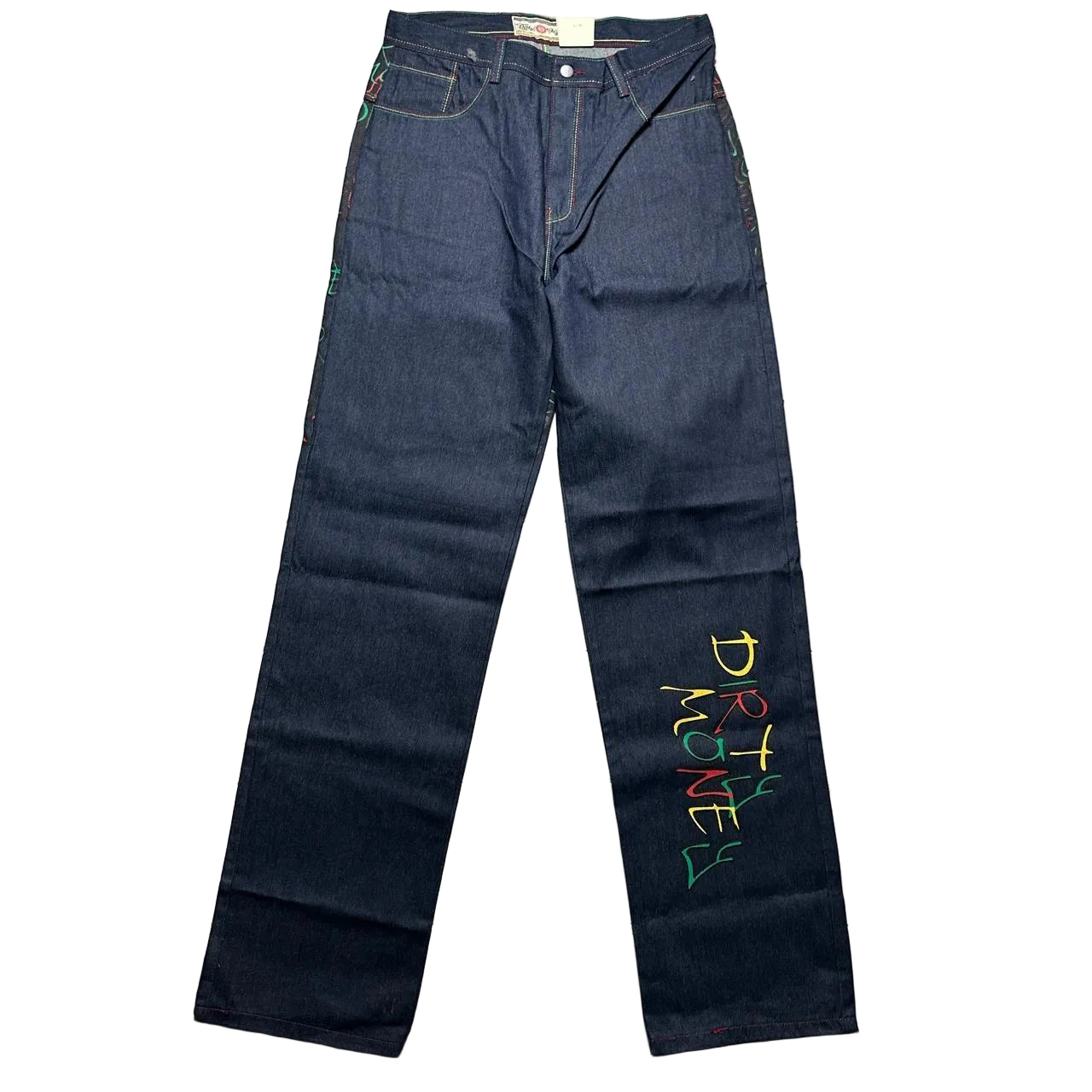 Dirty Money Vintage Rasta Denim Jeans (36W)
