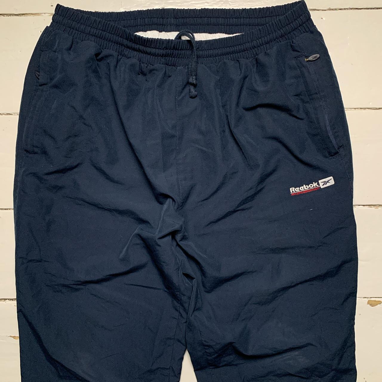 Reebok Athletic Department Baggy Navy Track Pant Shell Bottoms