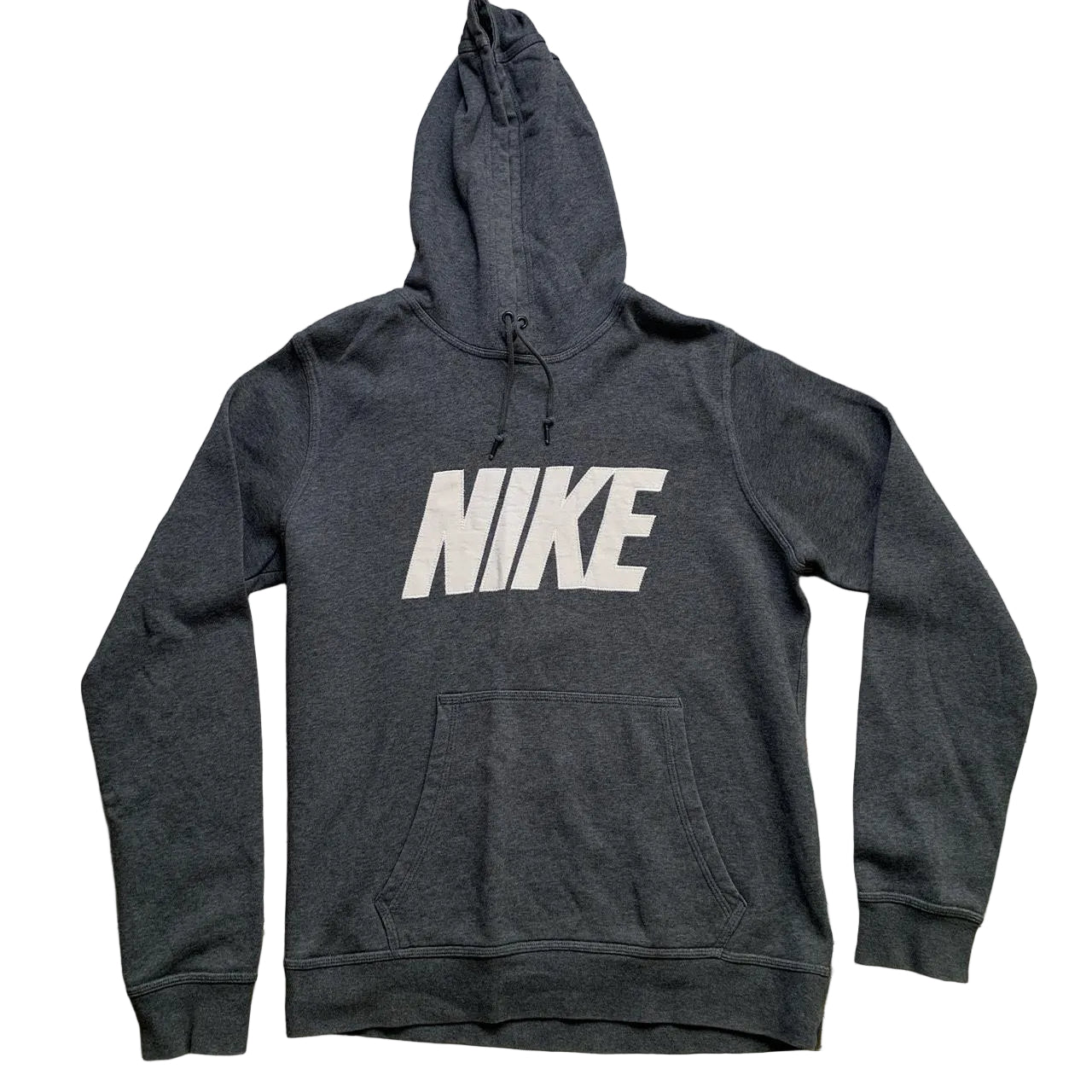 Nike Club Spellout Grey and White Hoodie (M)