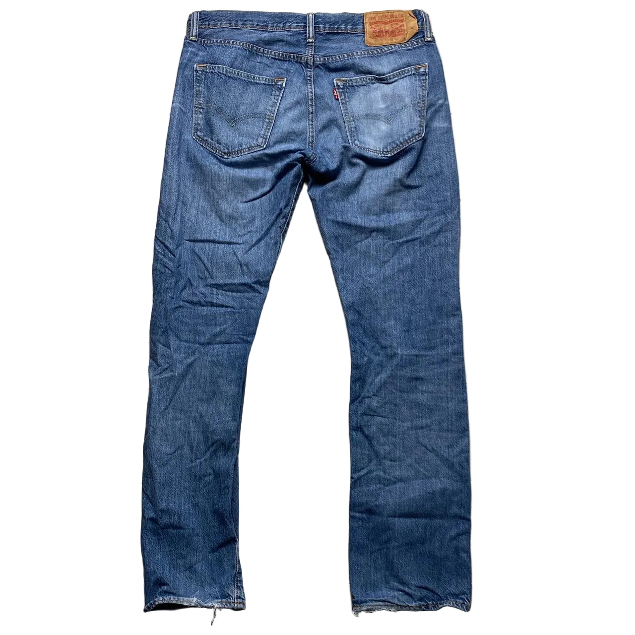 Levis 501 Light Blue Distressed Jeans (32W)