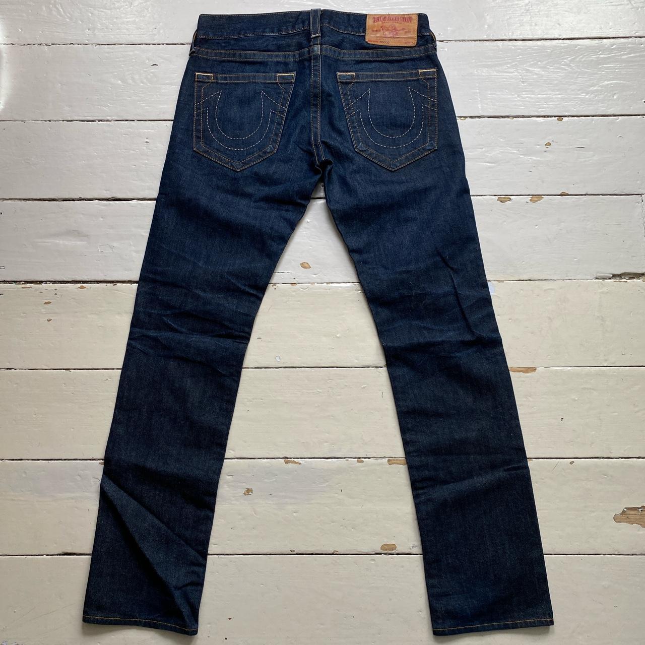 True Religion Rocco Navy and Gold Stitch Jeans