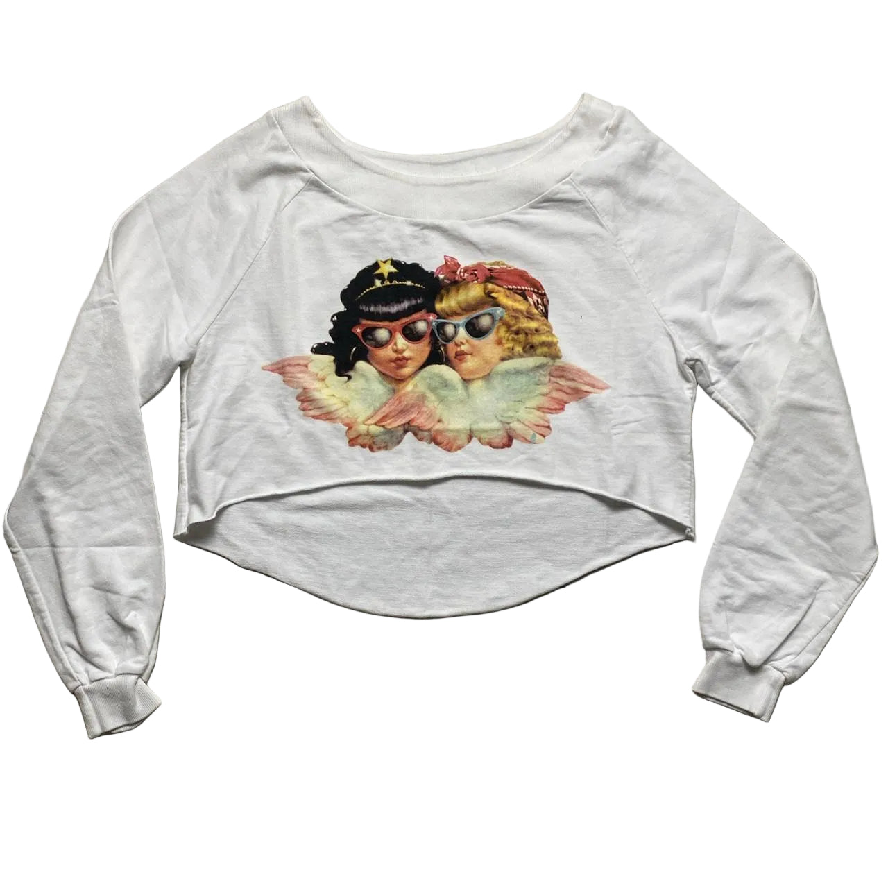 Fiorucci Angels Cropped Jumper White (S)