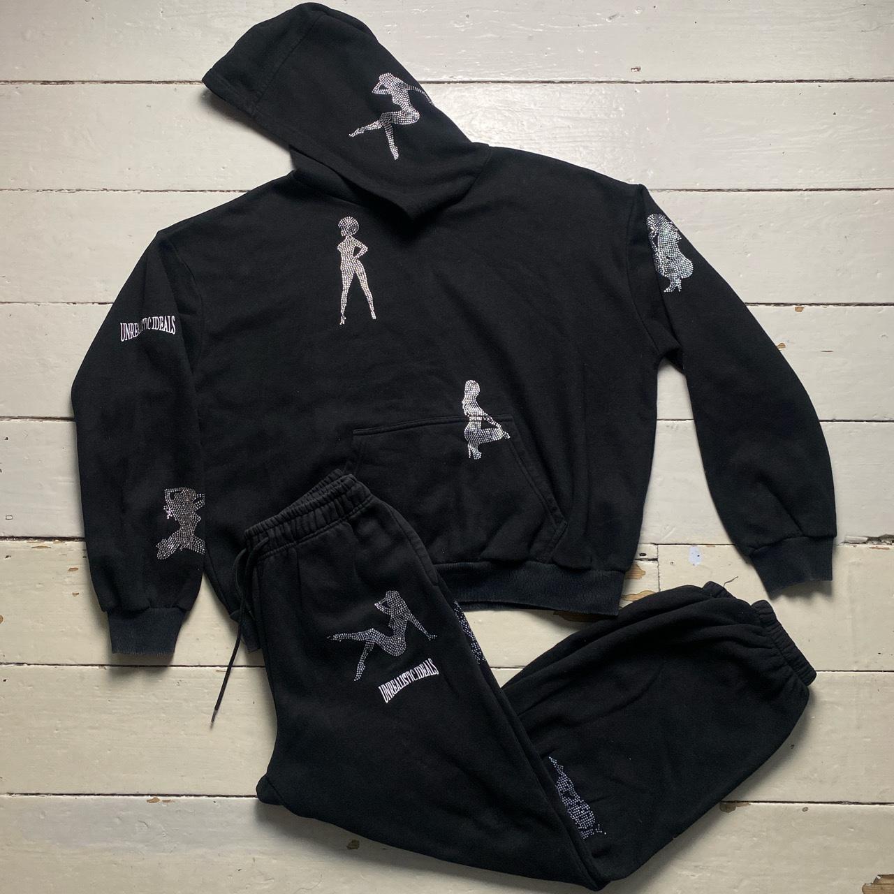 Unrealistic Ideals by Named Collective Black and Diamante Woman All Over Tracksuit