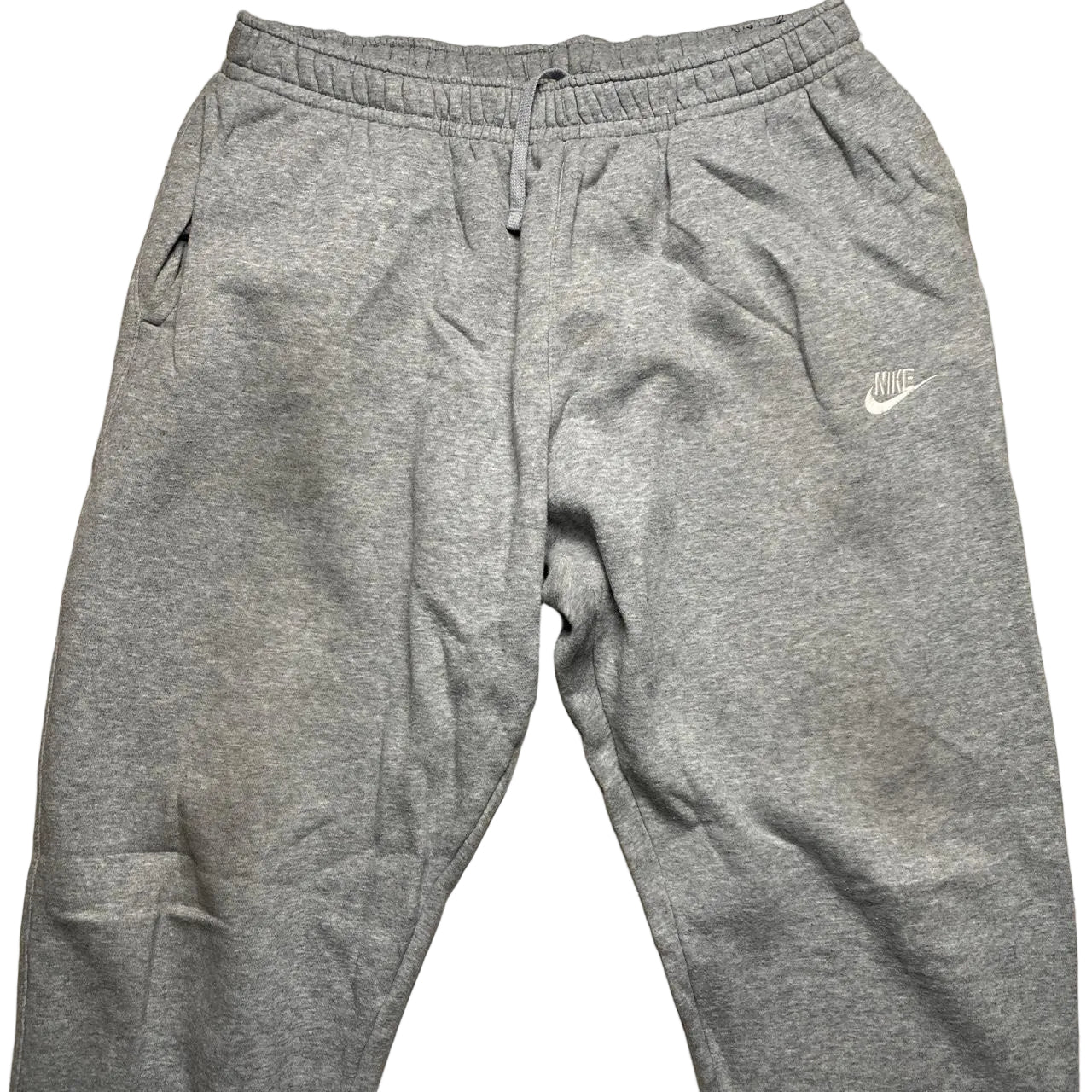 Nike Swoosh Grey and White Baggy Joggers (XL)