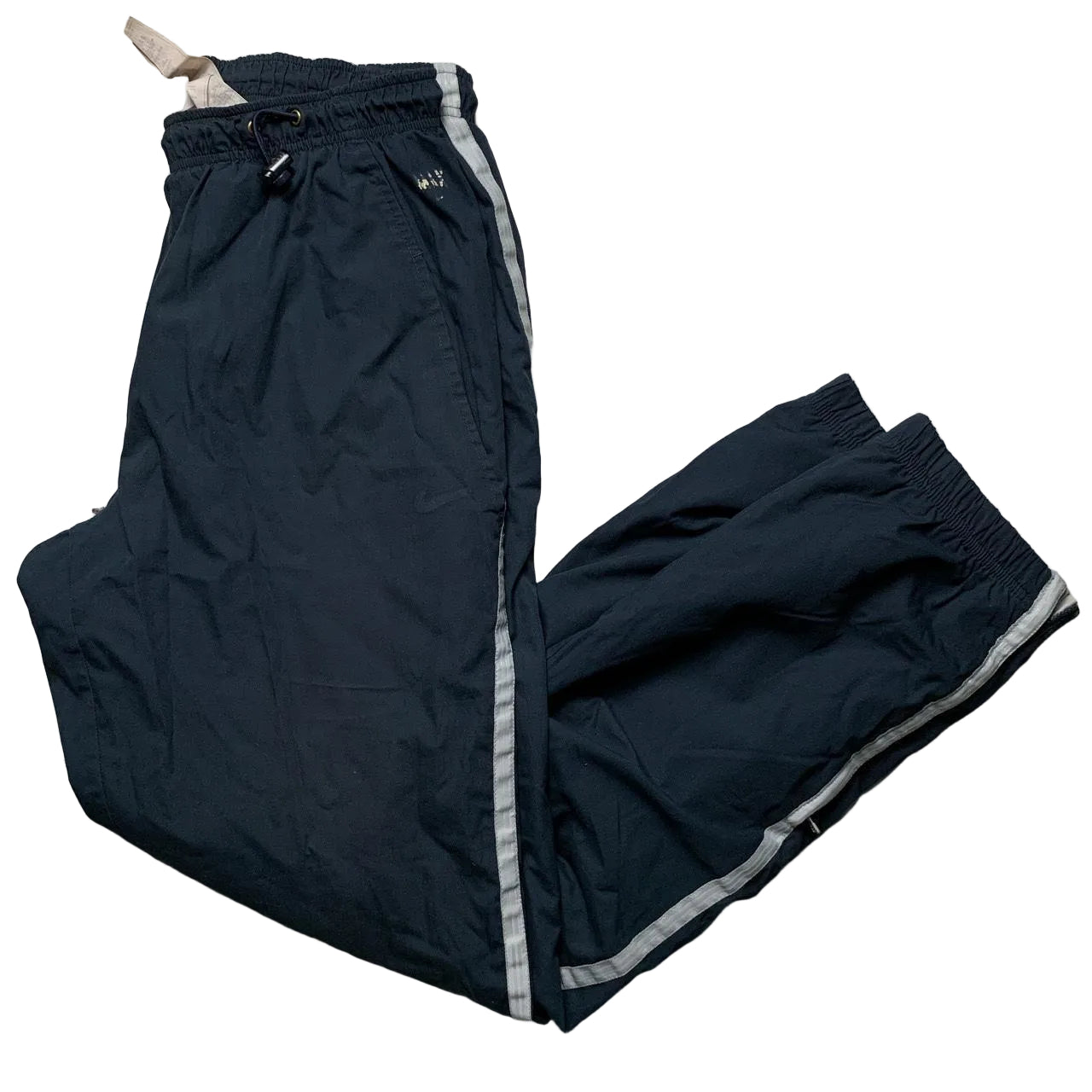 Nike Air Max Vintage Navy and White Shell Trackpant Baggy Bottoms (L)