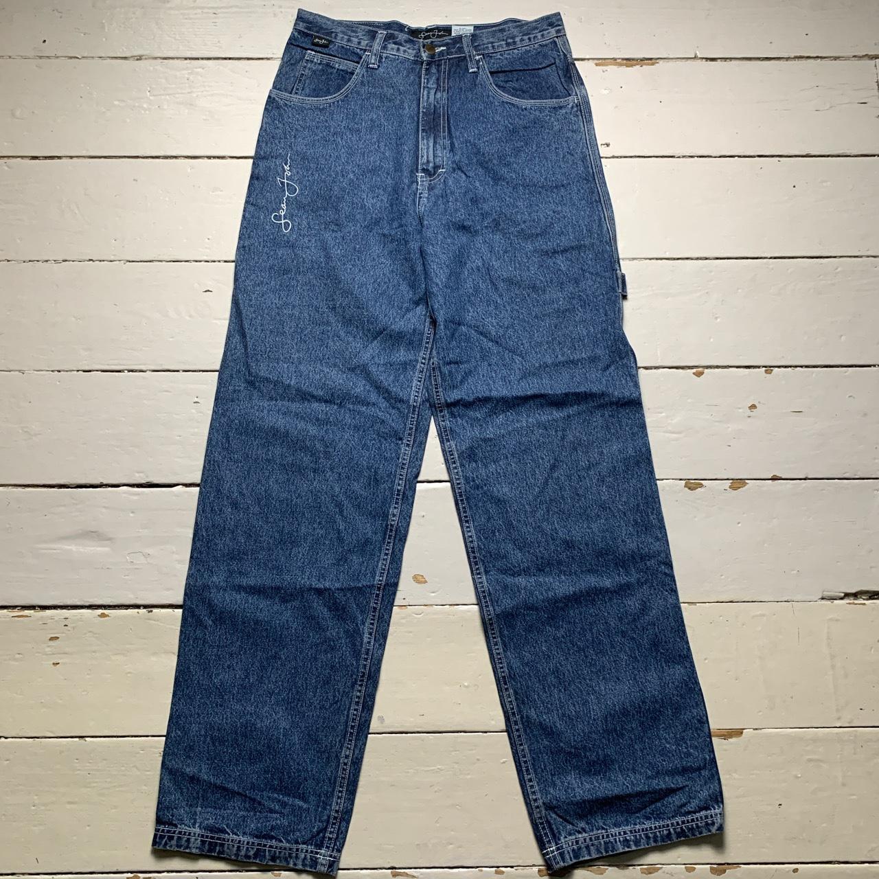 Sean John Vintage Baggy 90’s Cargo Carpenter Jeans Navy and Black