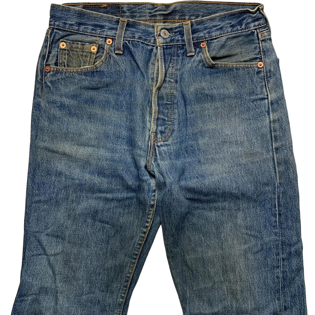 Levis Navy Vintage 501 Baggy Jeans (30W)