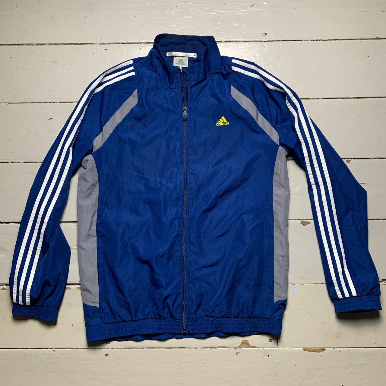 Adidas Vintage Blue and White Stripe Track Jacket