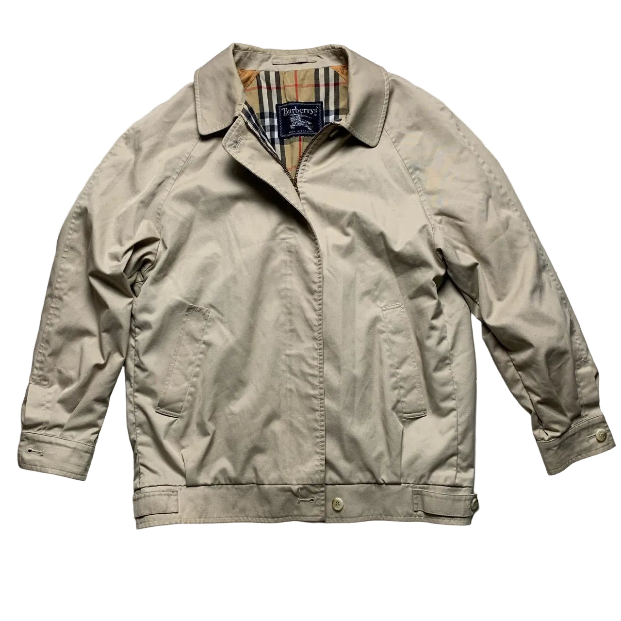 Burberry Burberrys Vintage Cream Bomber Jacket (XS)