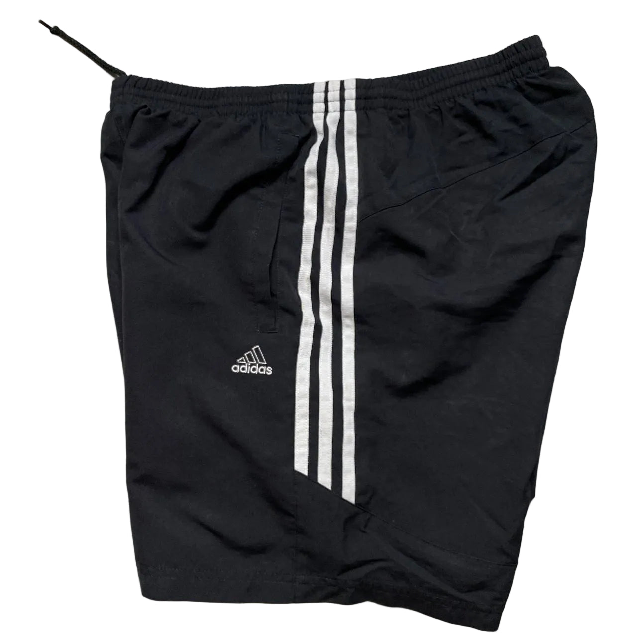 Adidas Black and White Baggy Shell Track Pant Shorts (M)