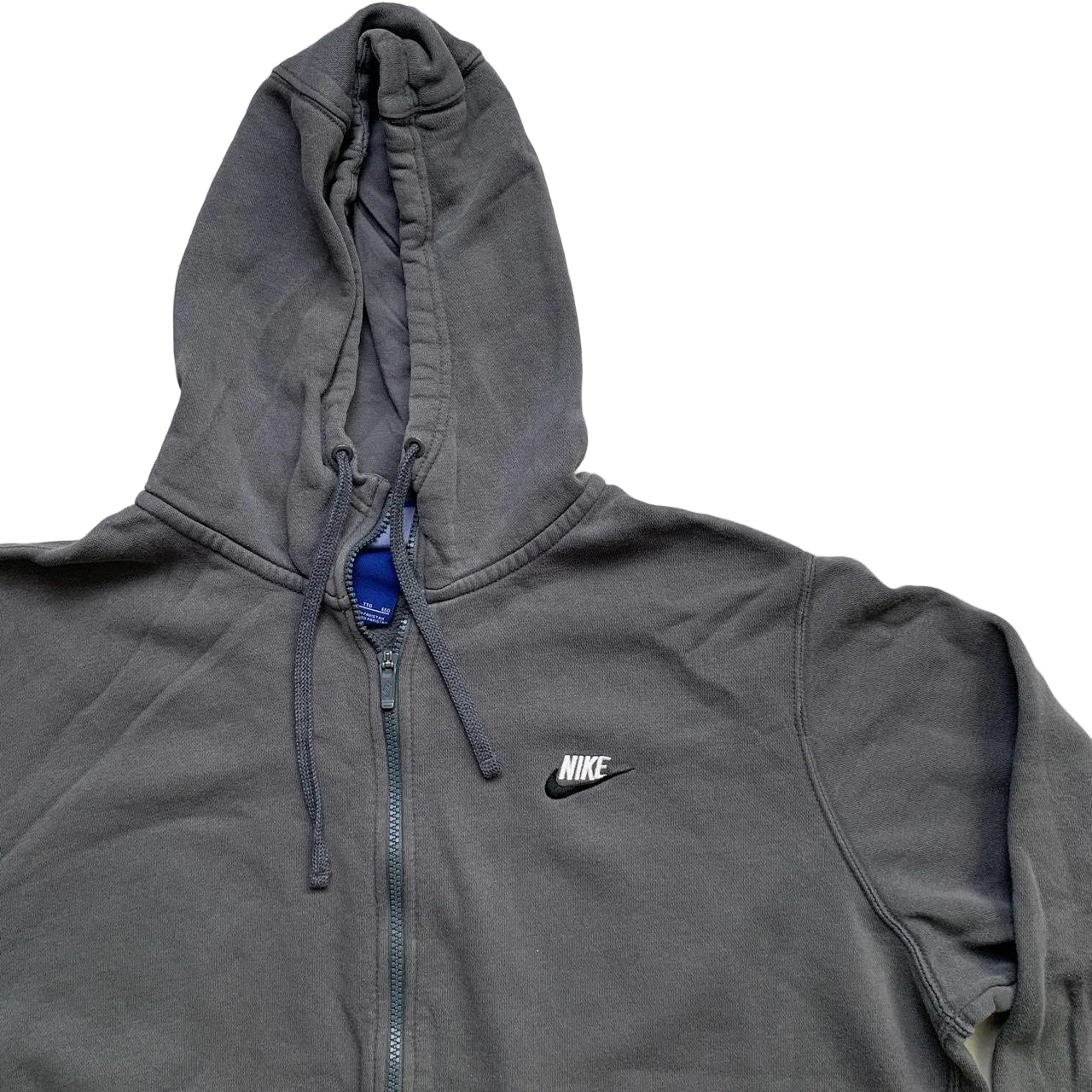 Nike Swoosh Grey White and Black Swoosh Hoodie (2XL)