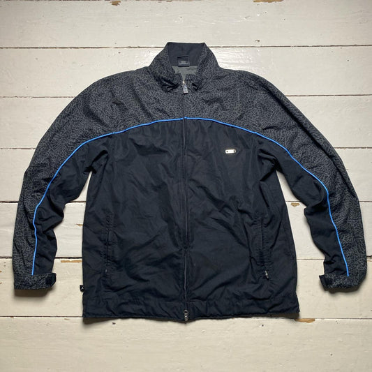 Jordan Air Force 1 Vintage Black and Blue Tracksuit Jacket