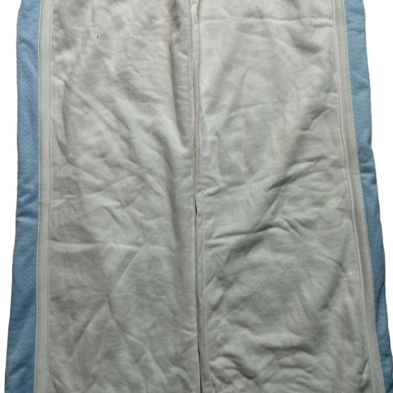 Nike Vintage White and Baby Blue Y2K Tracksuit Bottoms (S)
