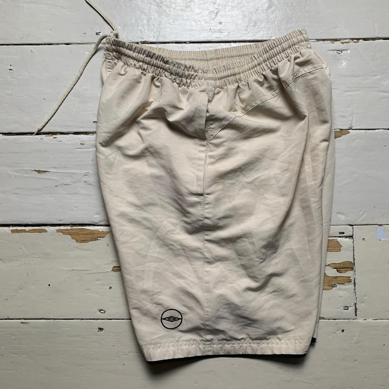 Umbro Cream and Black Shell Track Pant Swimming Shorts