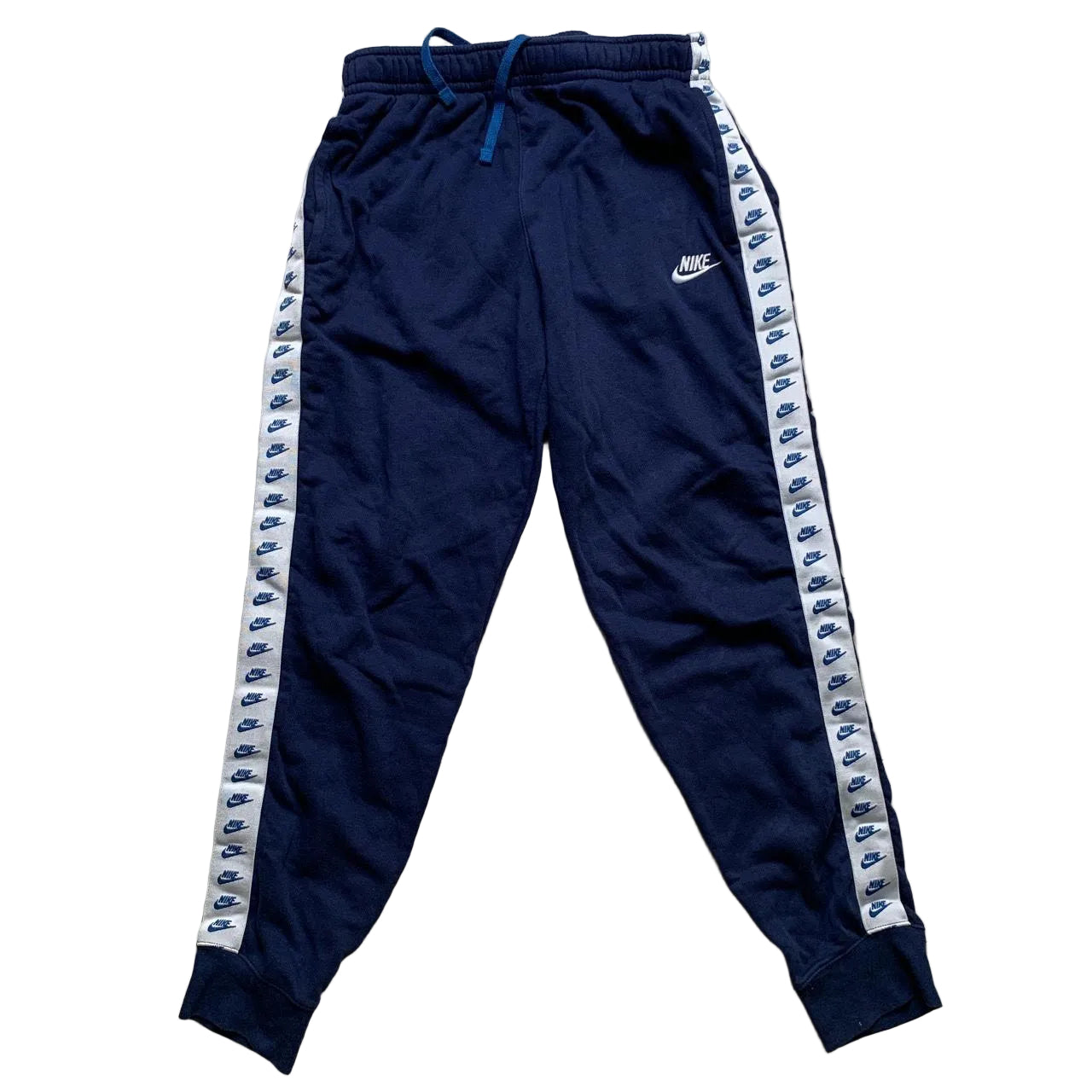 Nike Multi Swoosh Tape Repeat Logo Navy and White Full Tracksuit (M)