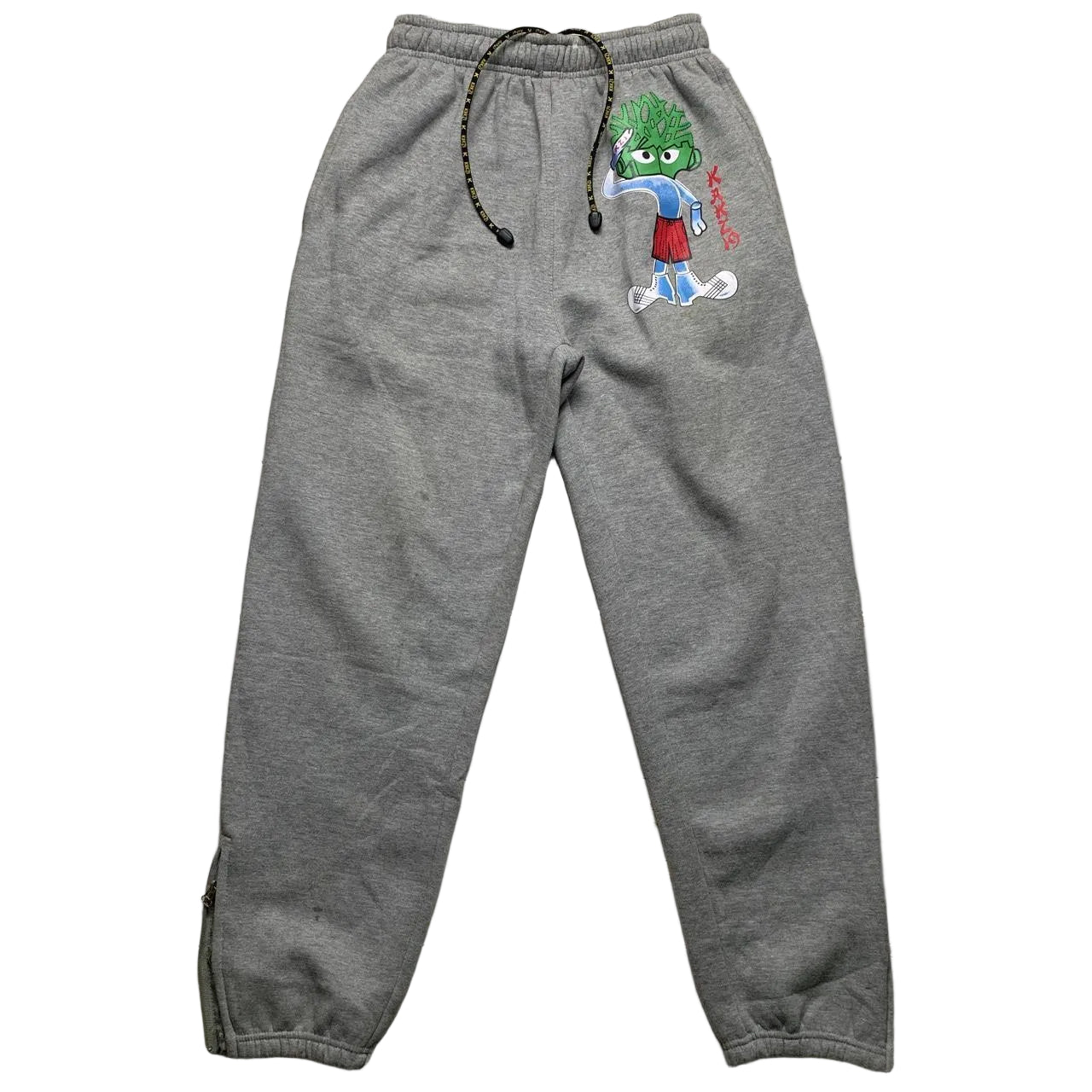 Kakzi Jeans Vintage Cartoon Grey Joggers (S)