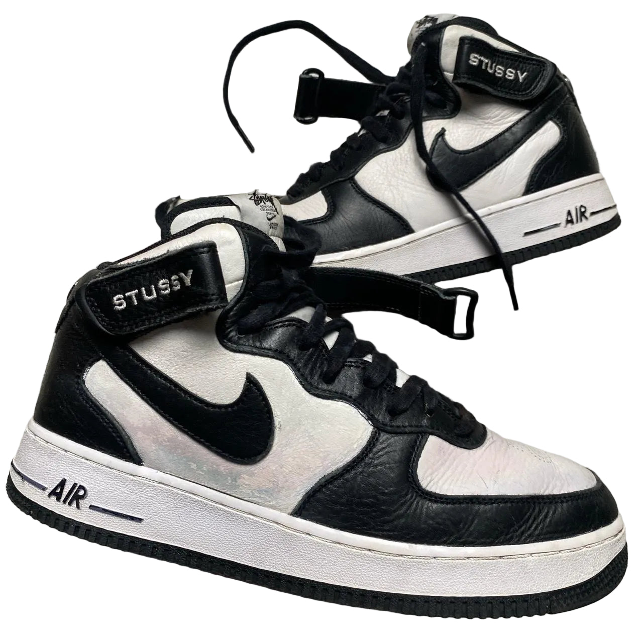 Nike Air Force 1 Mid Stussy Black and White (UK 7)