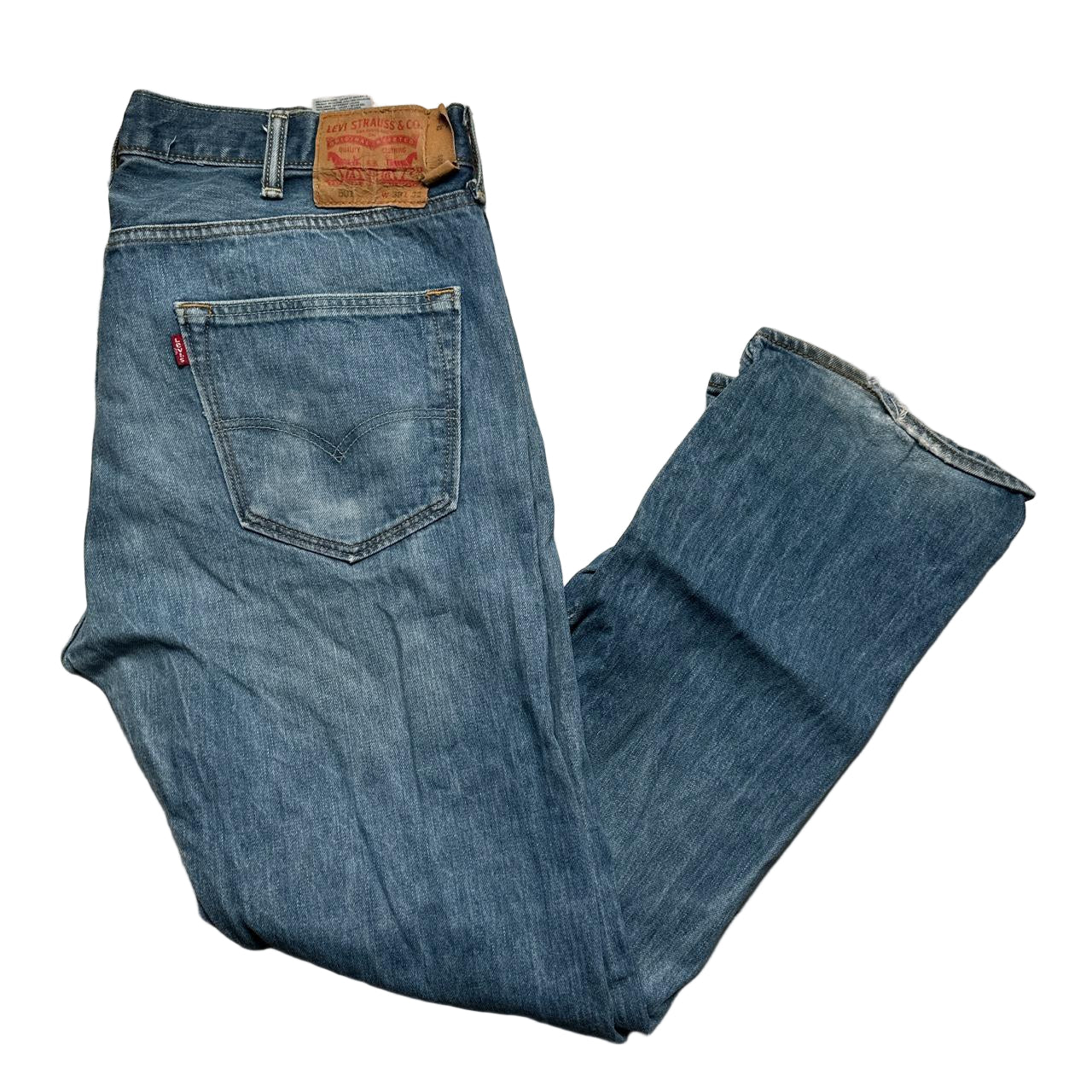 Levis 501 Navy Blue Jeans (38W)