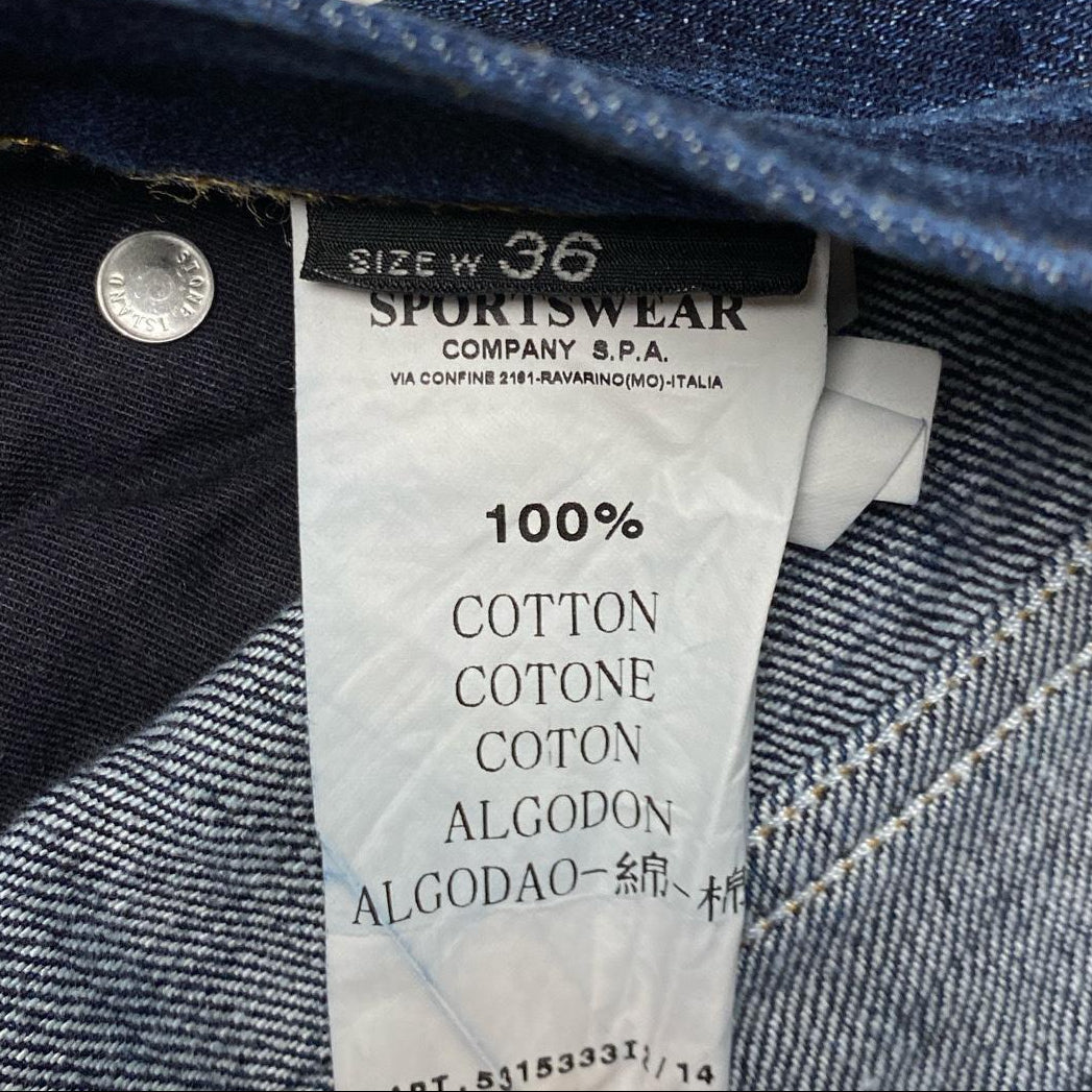 Stone Island Navy Baggy Jeans (36W)