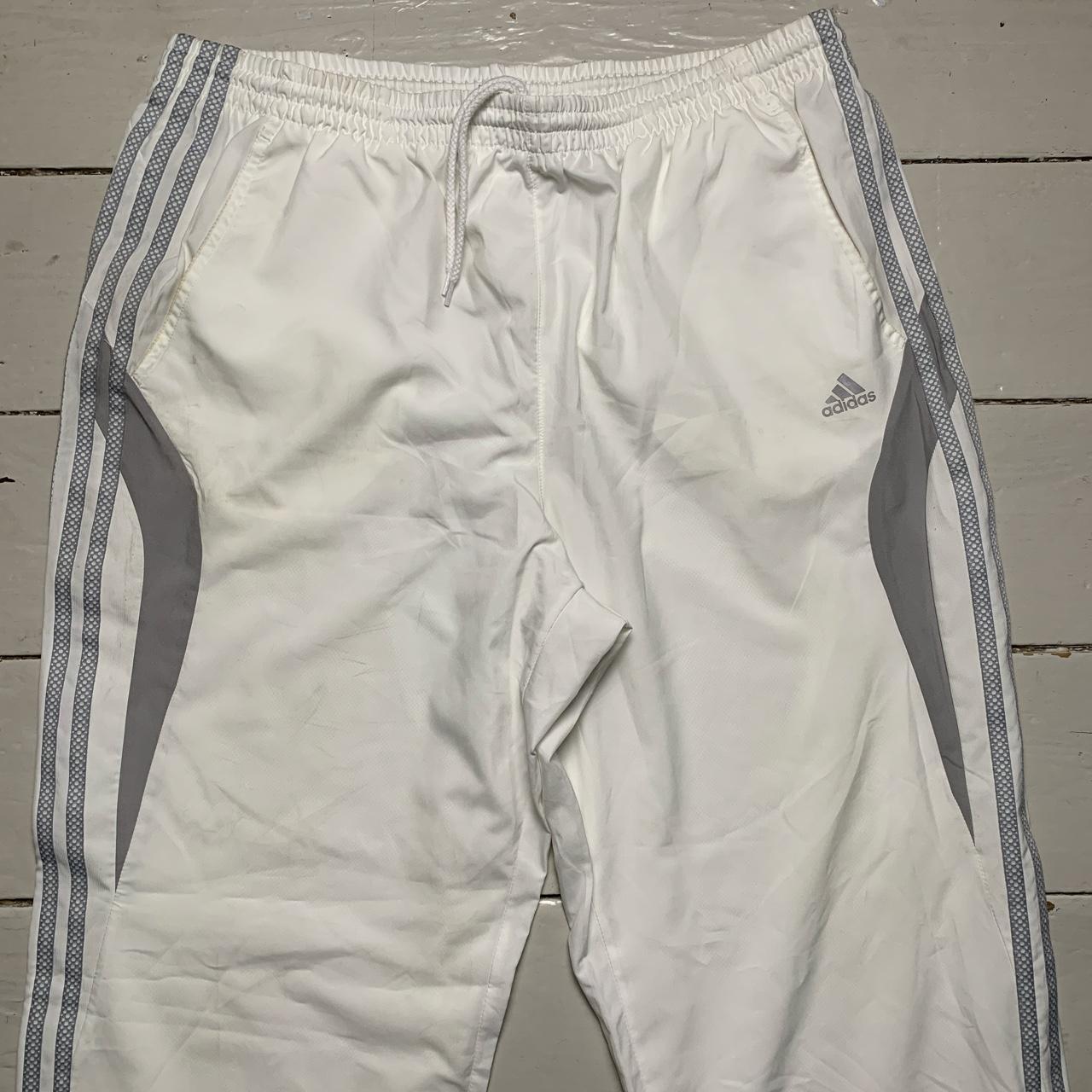 Adidas Vintage Baggy Climacool Shell Bottoms White and Silver