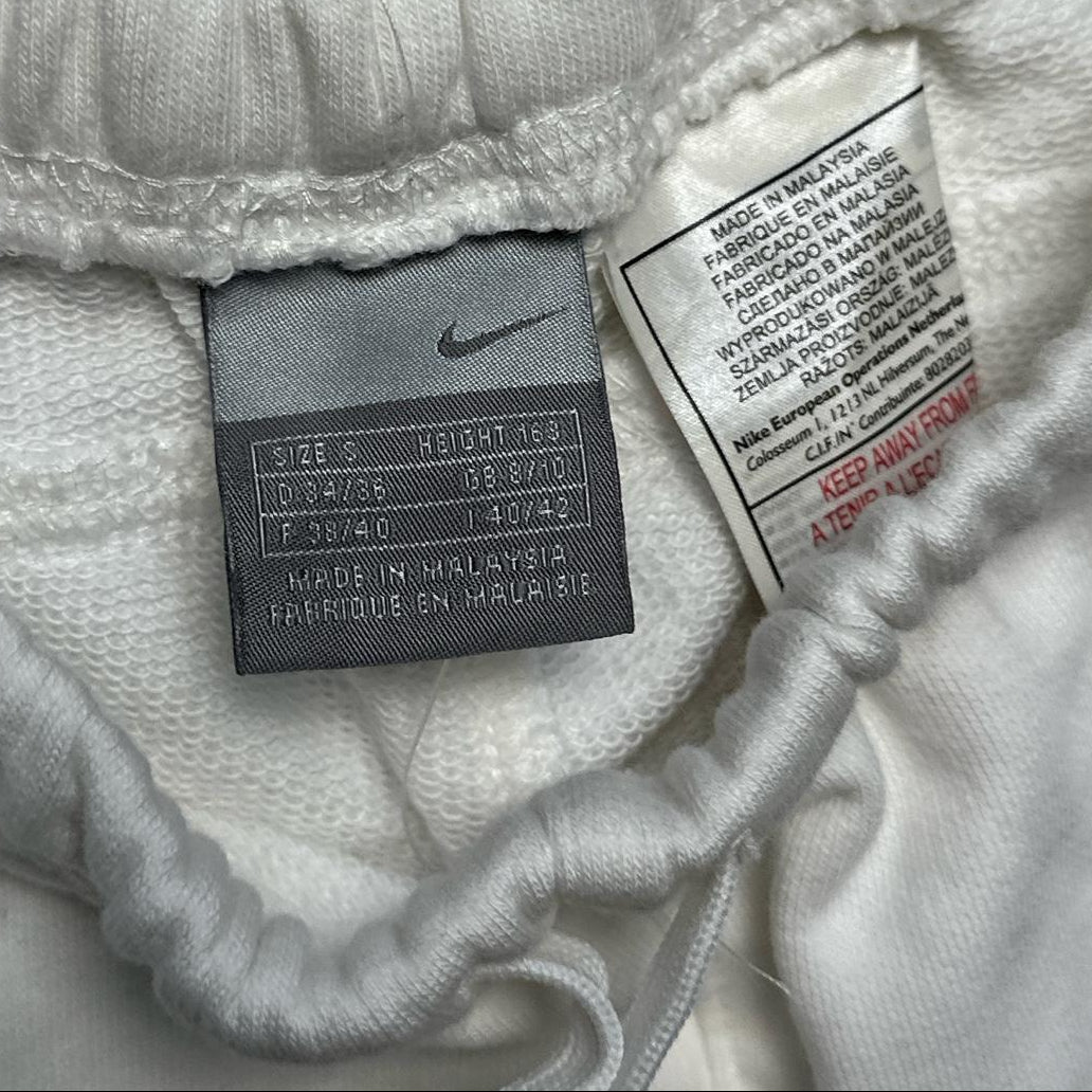 Nike Vintage White and Baby Blue Y2K Tracksuit Bottoms (S)