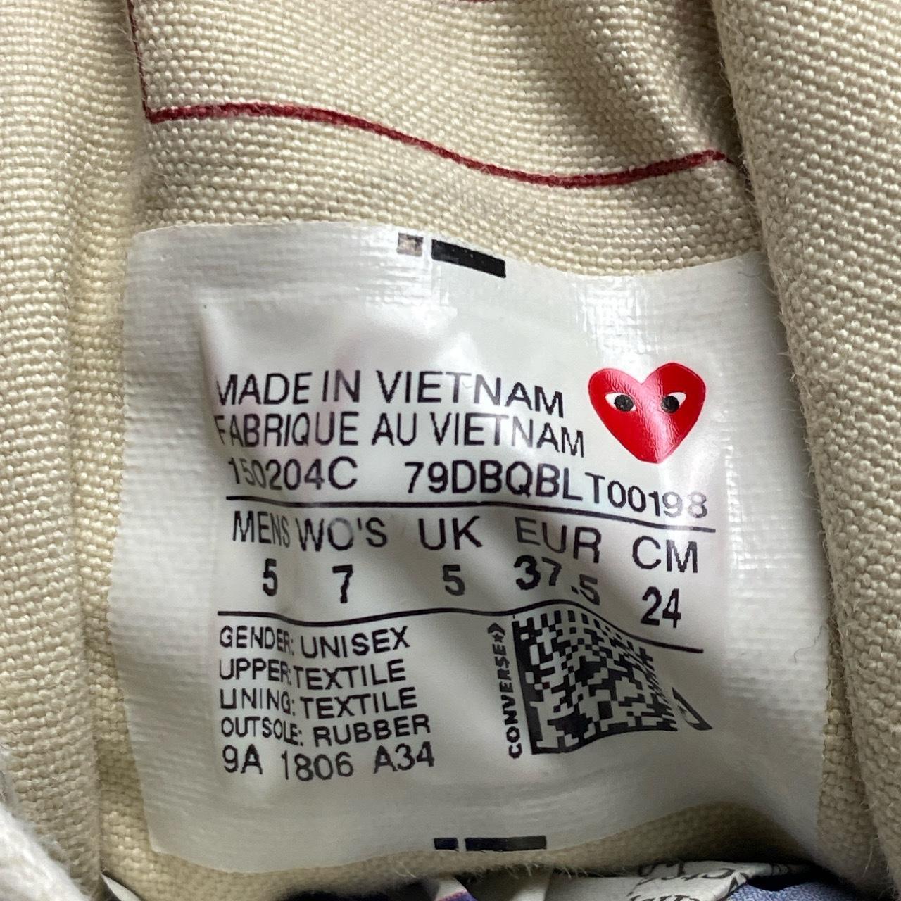 Comme Des Garcons Play Converse High Black and Cream