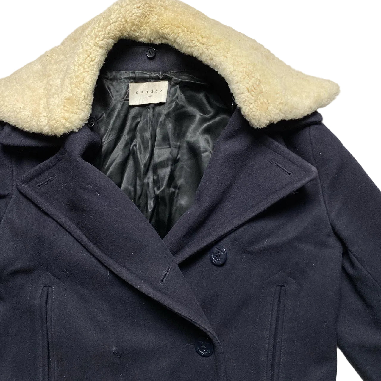 Sandro Thick Wool Coat (M)