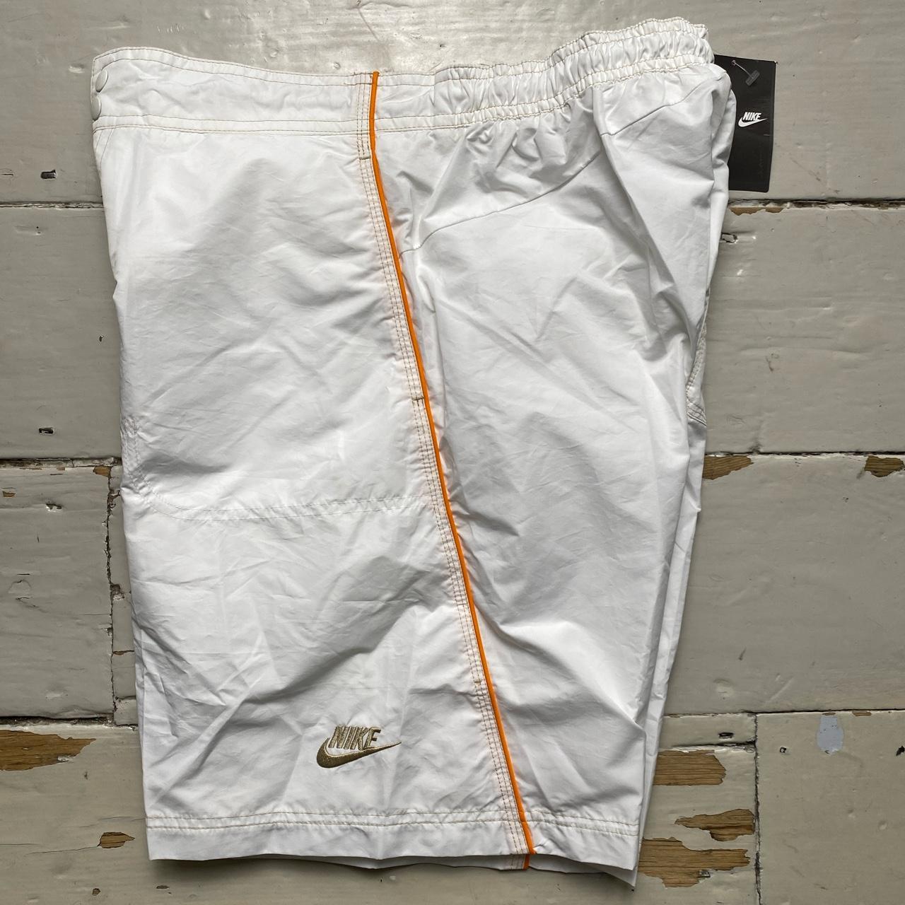 Nike Vintage Swoosh White Gold and Orange Shorts