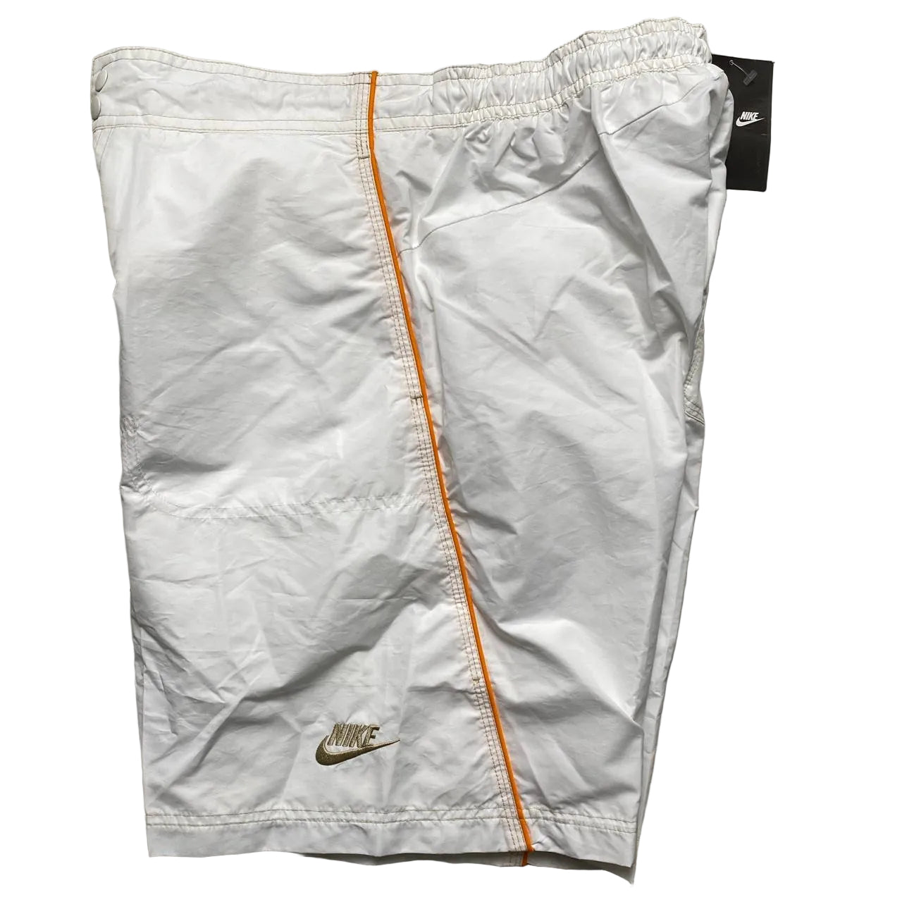 Nike Vintage Swoosh White Gold and Orange Shorts (S)