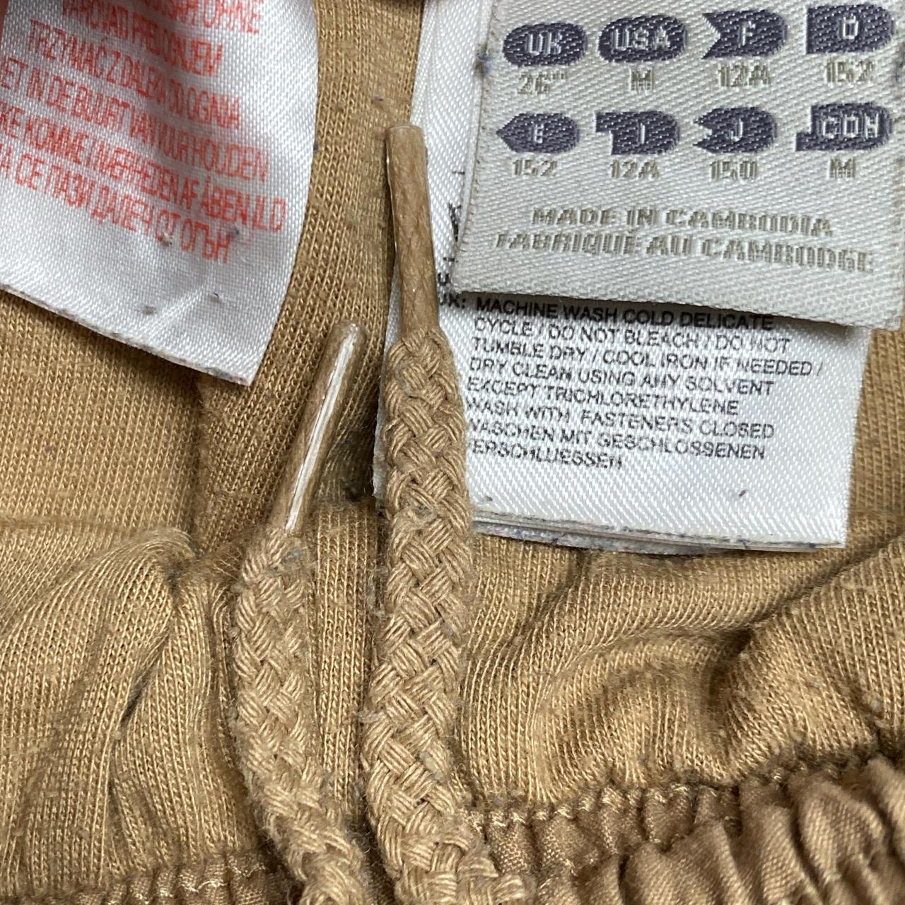 Adidas Sand Brown and Black Stripe Shell Trackpant Bottoms (M)