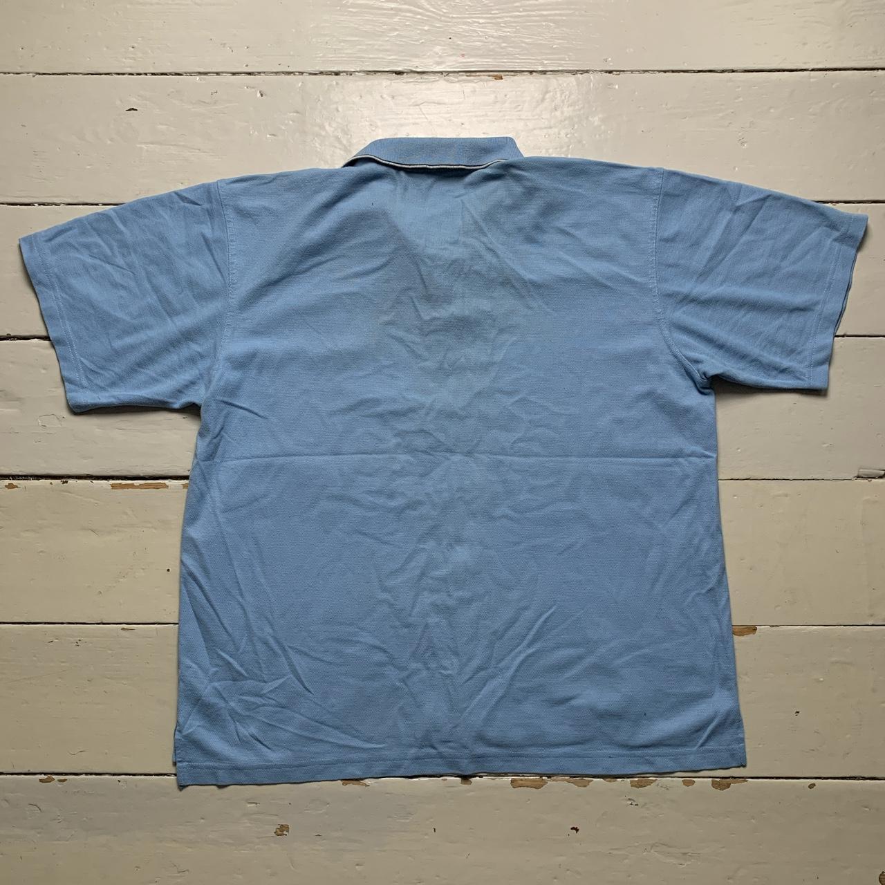 England Admiral Vintage Baby Blue Polo Football Shirt