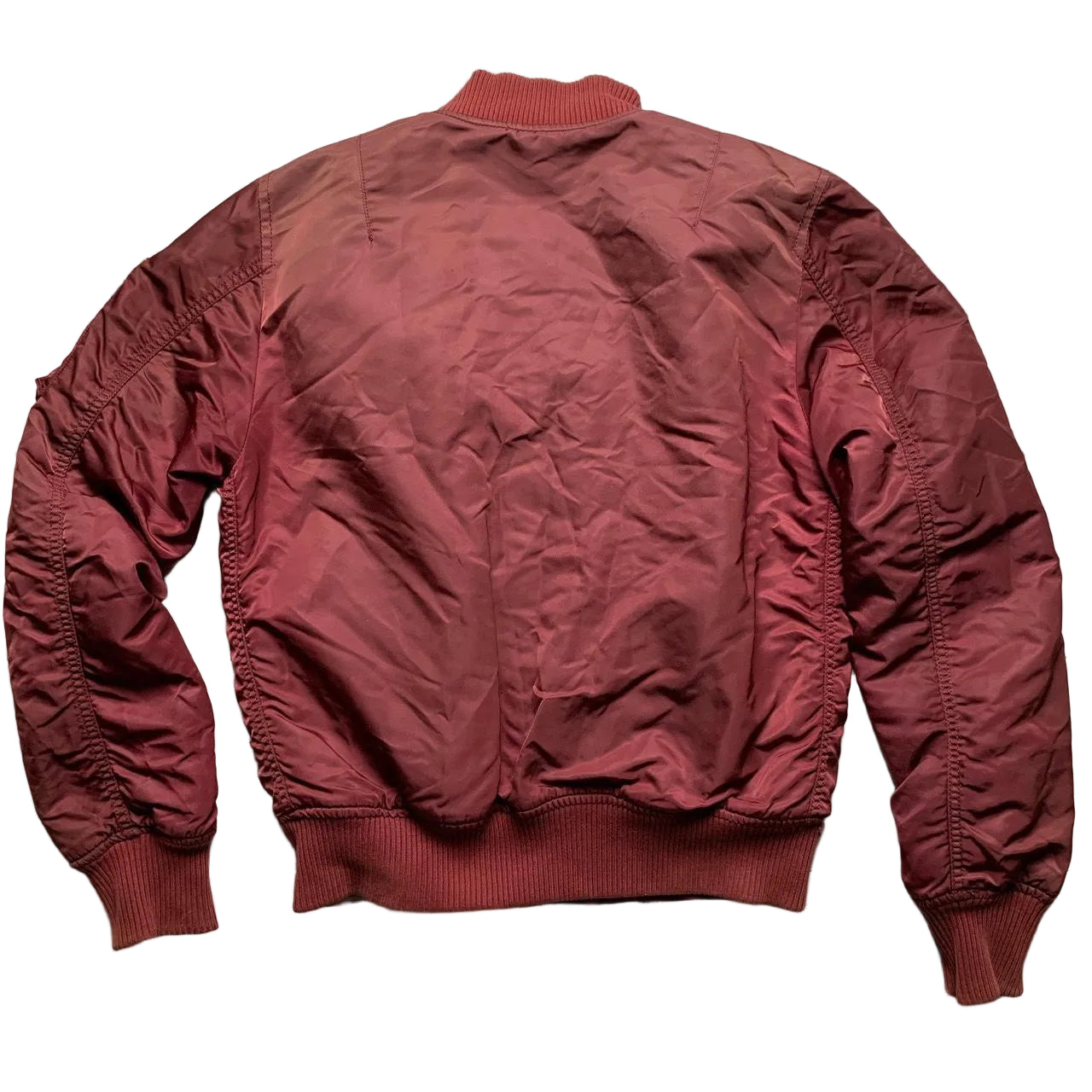 Alpha Industries Burgundy Bomber Jacket (S)