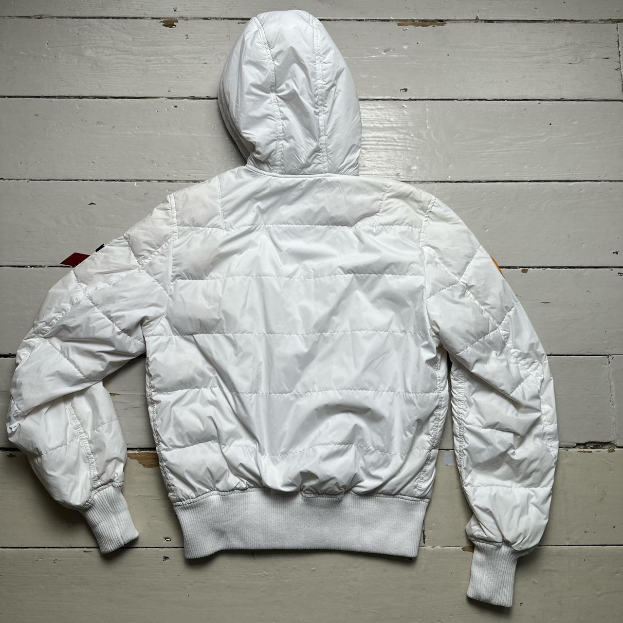 Alpha Industries White Puffer Bomber Jacket White