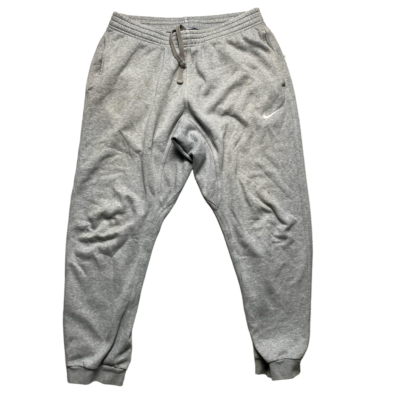 Nike Grey and White Swoosh Baggy Jogger Bottoms (L)