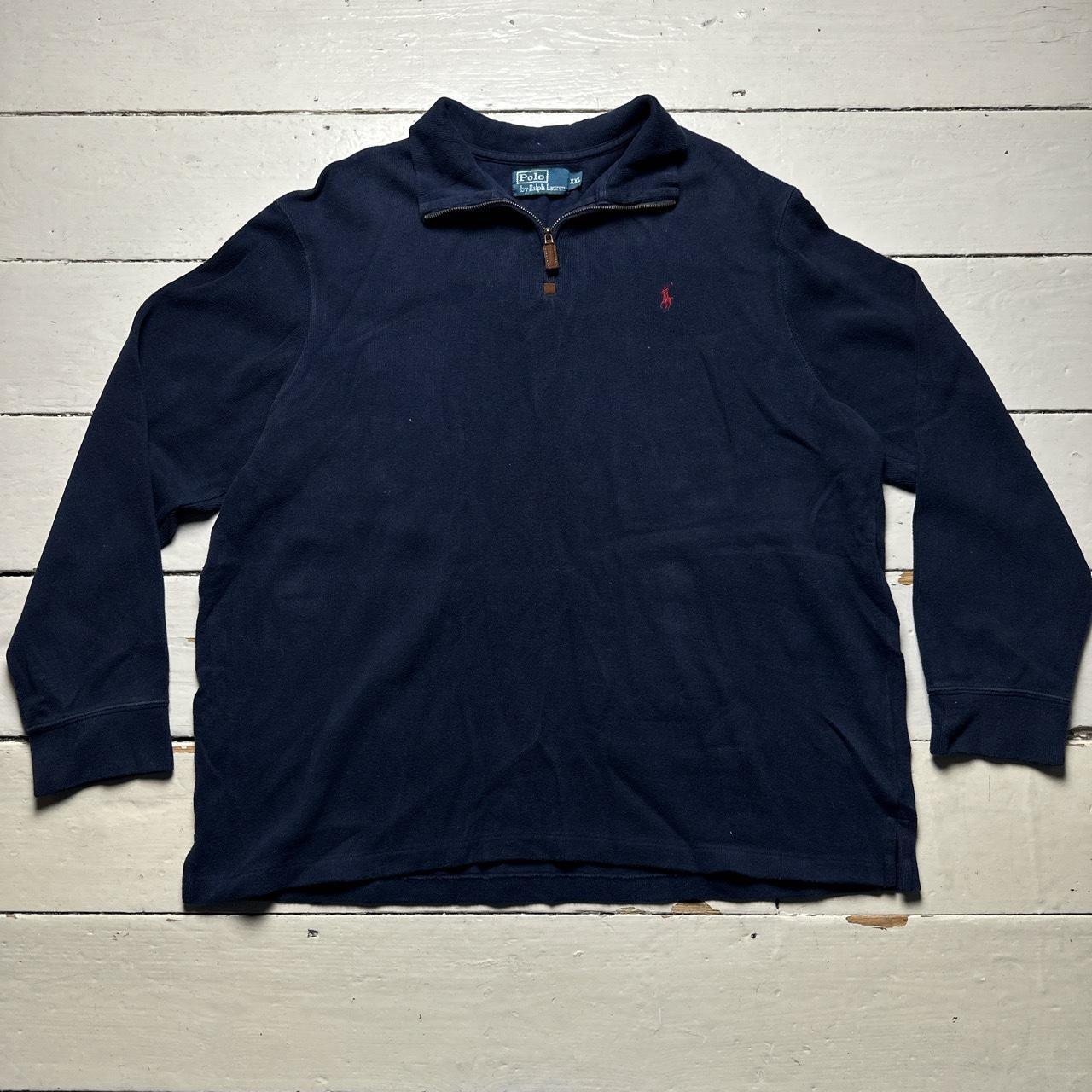 Ralph Lauren Polo Navy and Red Quarter Zip Jumper