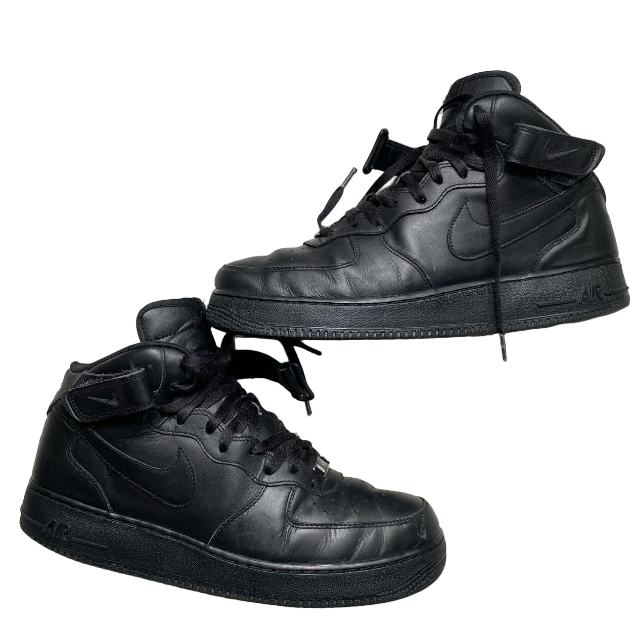 Nike Air Force 1 Black Mid (UK 10)