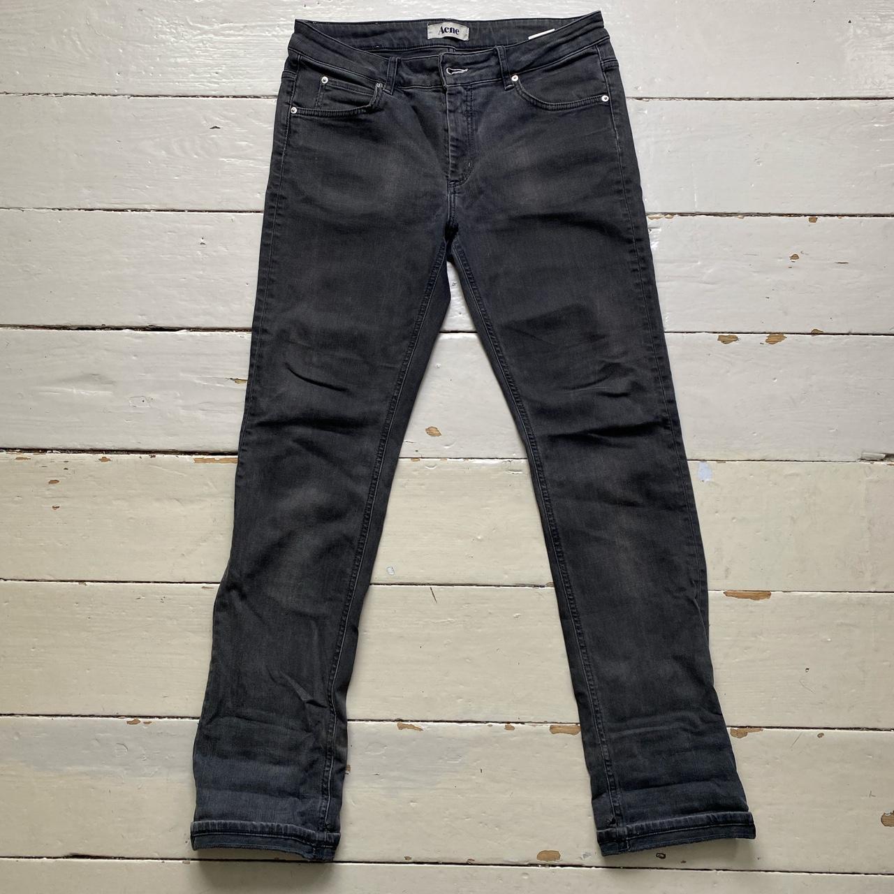 Acne Studios Hex Filter Grey Roll Up Jeans