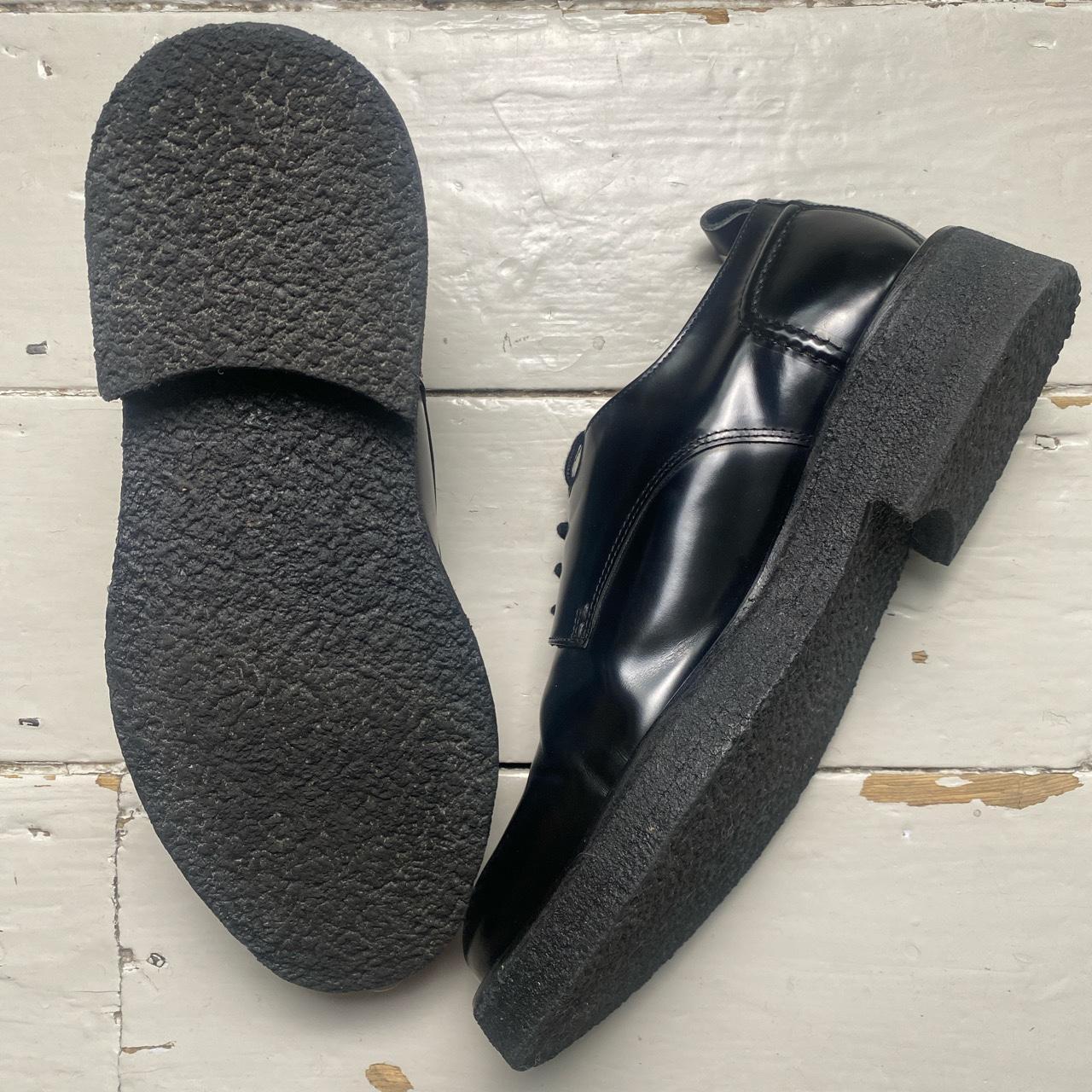 AMI Paris Leather Shiny Smart Black Brogue Shoes