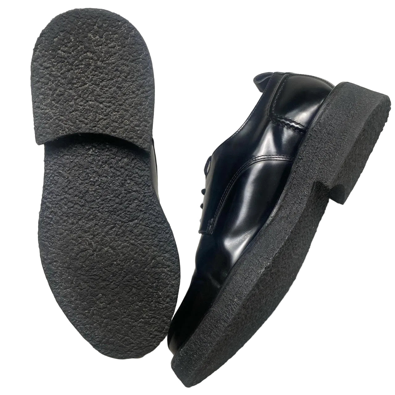 AMI Paris Leather Shiny Smart Black Brogue Shoes (UK 12)