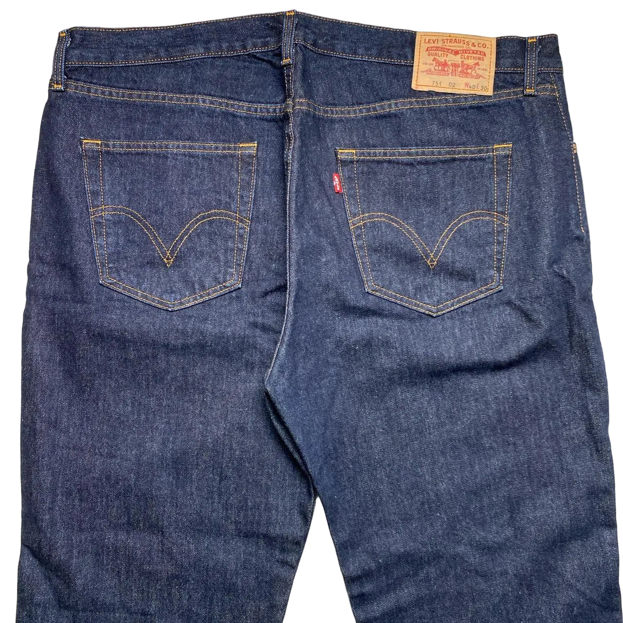 Levis 751 02 Vintage Dark Navy Baggy Jeans (40W)
