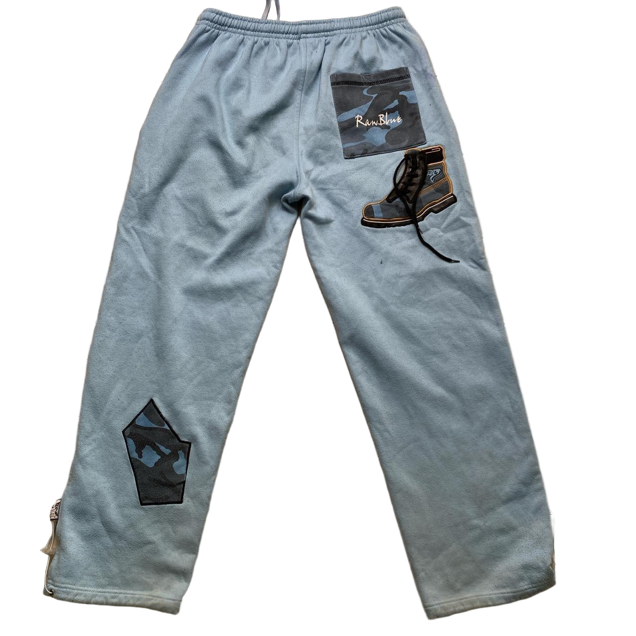 Raw Blue Vintage Light Baby Blue Timberland Lace Up Boot Full Tracksuit (L)