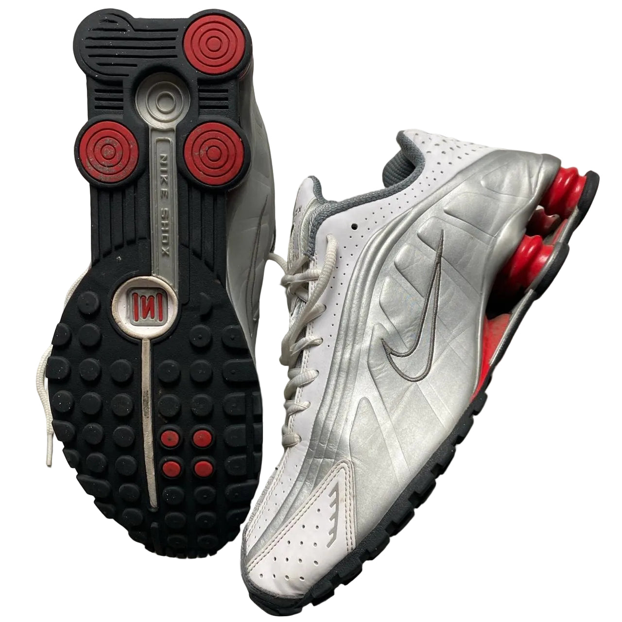 Nike Shox R4 Silver White and Red OG (UK 11)