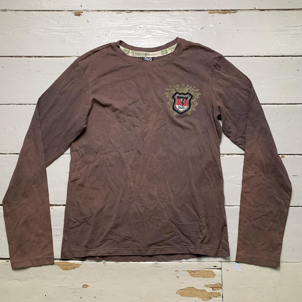 Dolce and Gabbana Vintage Brown Long Sleeve T Shirt