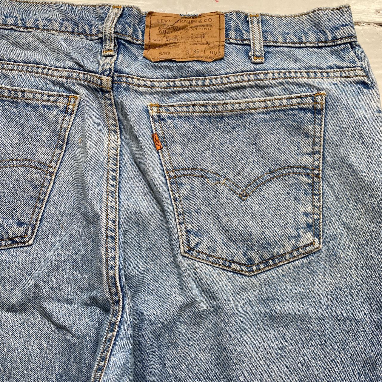 Levis 550 Baggy Light Blue Jean Short Jorts
